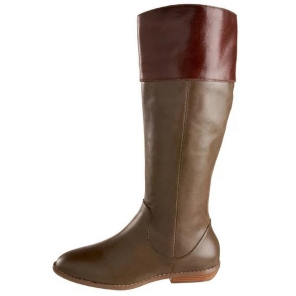 Seychelles Orchestra Leather Two-Tone Riding Boots Anthropologie Vintage